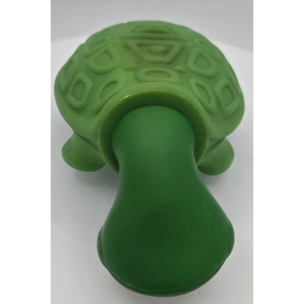 Vintage 1970's Avon Topsy Turtle Green Rubber Soap/Sponge Dish Collectible